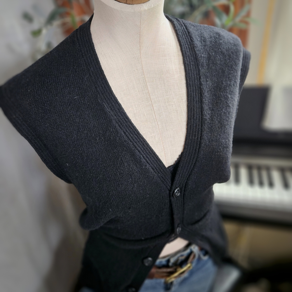 Calvin Klein Black Button-Up Vest - Picture 2 of 6